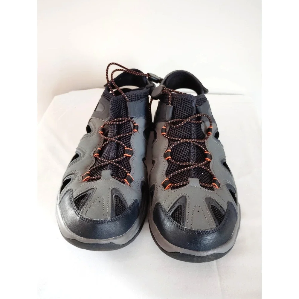 Eddie Bauer Water Sandal Men 11 M Laketrail Gray Heel Strap Beach Hiking Outdoor